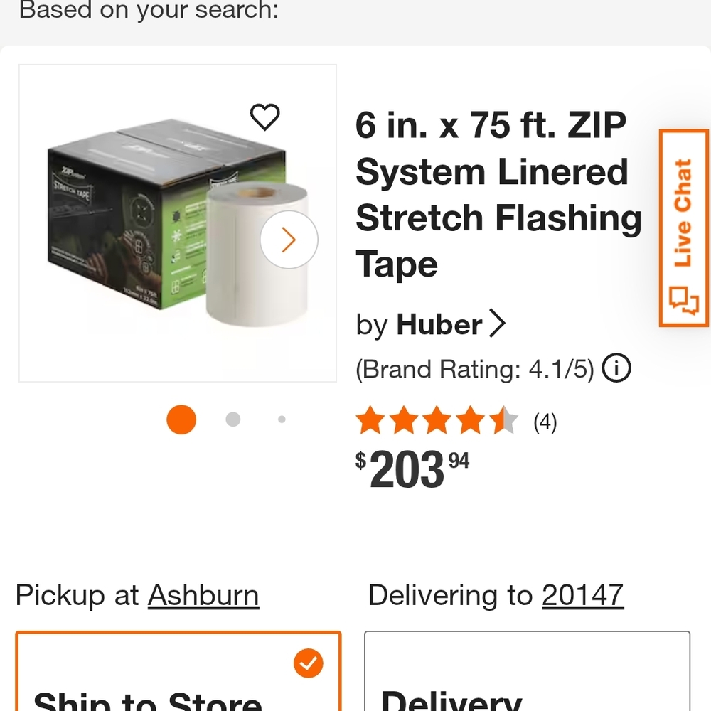 Huber ZIP System Flashing Tape